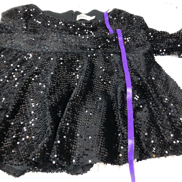 Eliza J velvet sequin fit flare mini dress flounce - Picture 7 of 8